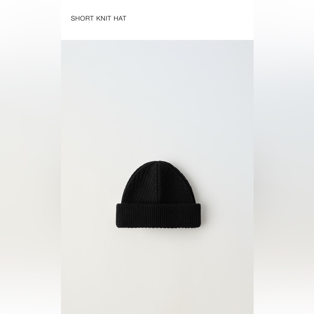 New with tags Zara black beanie hat 1-3y 2T